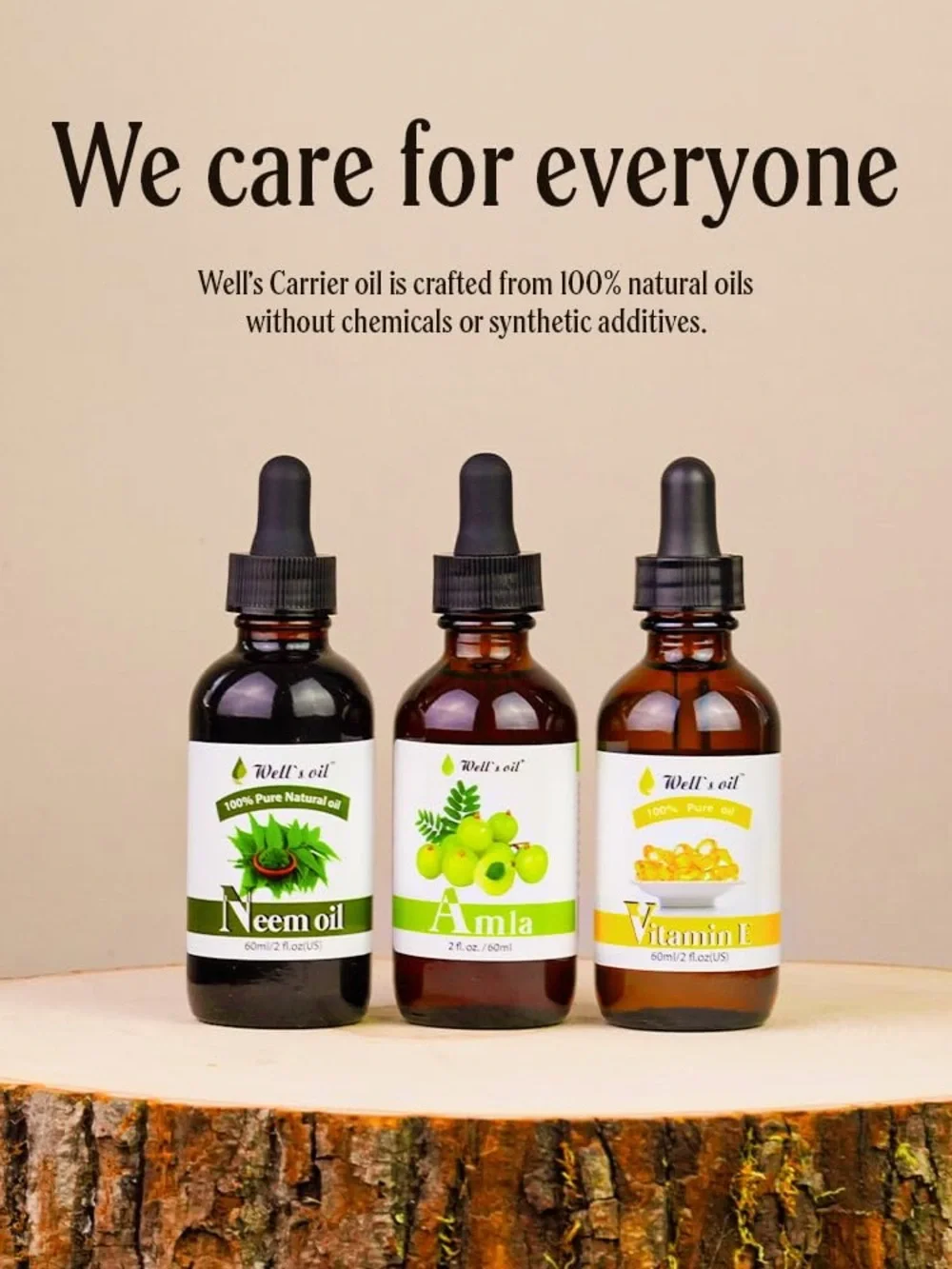 Well’s Vitamin E Oil-  100% pure, natural carrier oil, skin, hair, nails